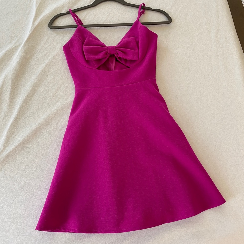 Hot Pink Lulu’s mini dress